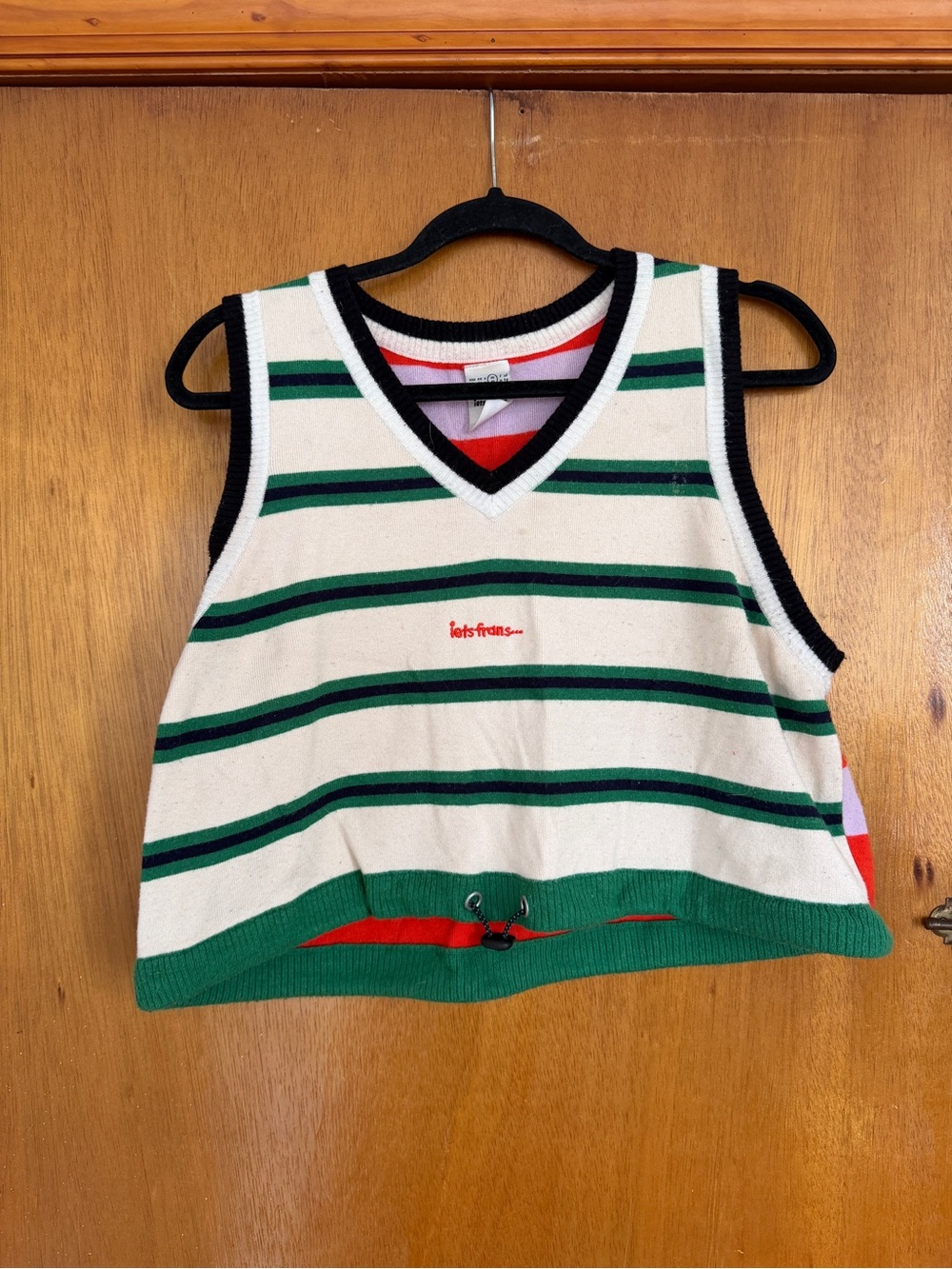 iets frans… striped knit sweater vest